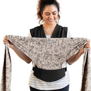 Moby Kids Wrap Carrier - Black and Cream